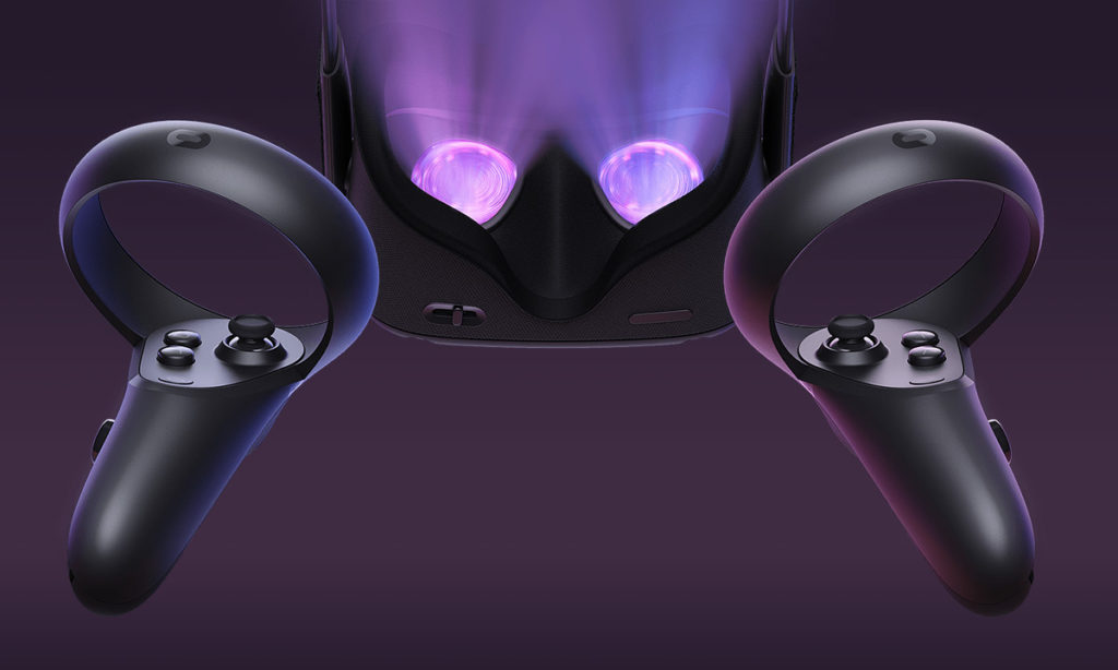 Oculus Quest lens and controllers